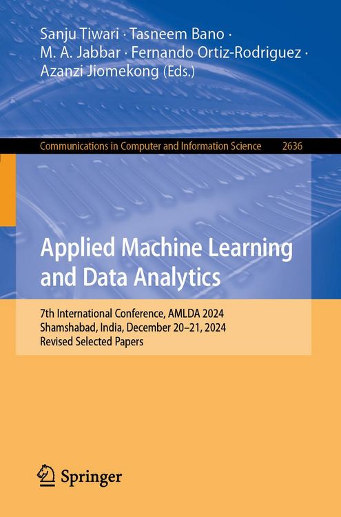 Produktbild: Applied Machine Learning and Data Analytics