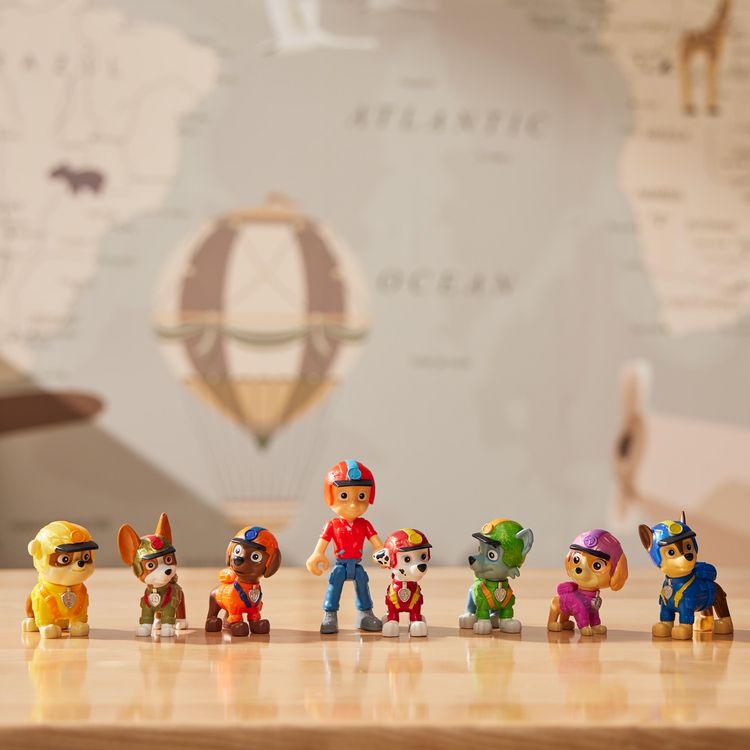 Produktbild: PAW Patrol Jungle Pups &ndash; Spielfiguren-Geschenkset mit 7 Hundefiguren und 1 Ryderfigur zum Sammeln, ab 3 Jahren