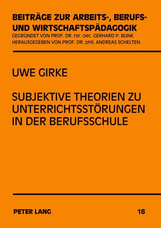 Produktbild: Subjektive Theorien zu Unterrichtsst&ouml;rungen in der Berufsschule