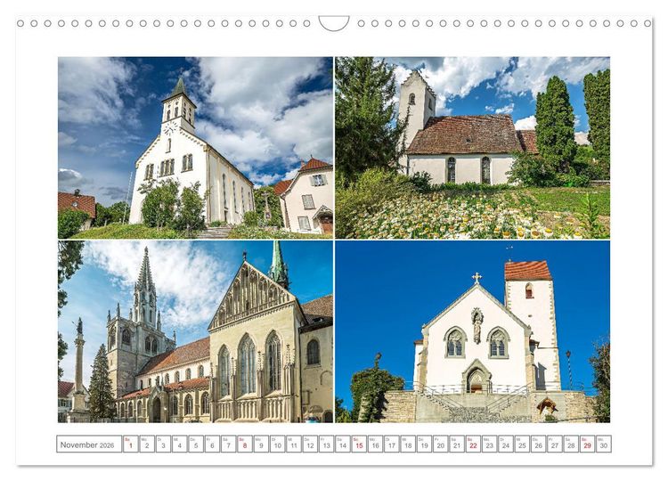 Produktbild: Gottesh&auml;user am Bodensee (Wandkalender 2026 DIN A3 quer), CALVENDO Monatskalender