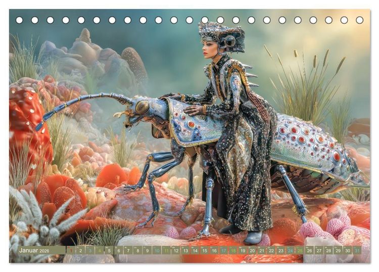 Produktbild: Insektenplanet - Surrealer Science-Fiction (Tischkalender 2026 DIN A5 quer), CALVENDO Monatskalender