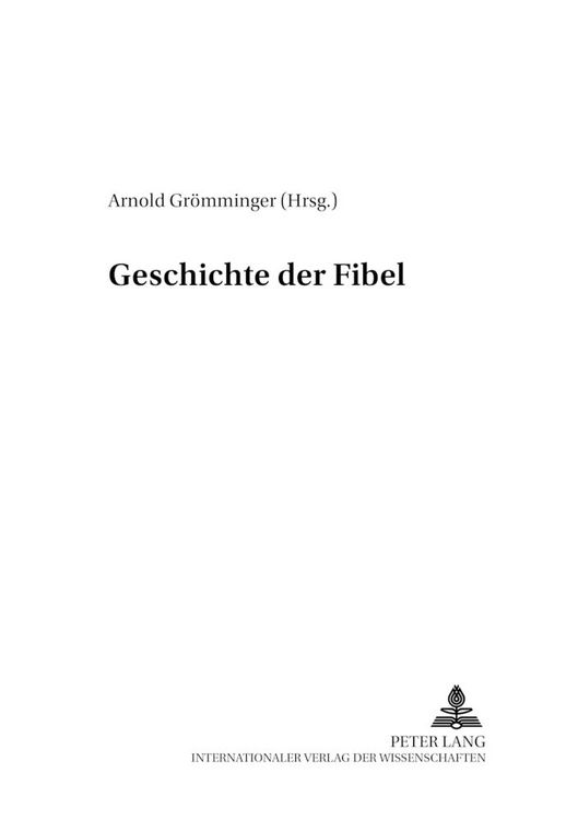 Produktbild: Geschichte der Fibel