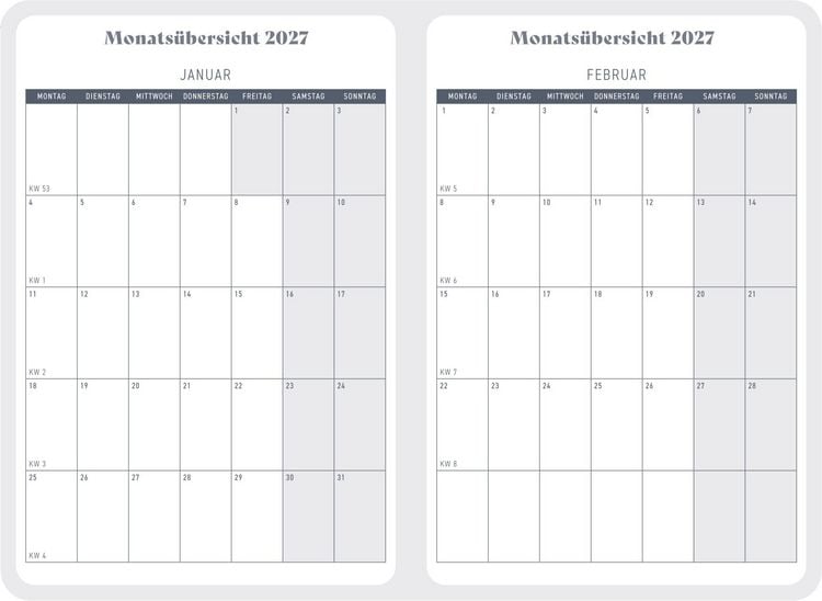 Produktbild: Wochenkalender 2027 - Purple