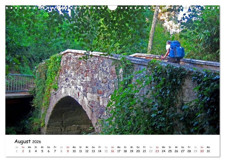Produktbild: Jakobsweg - Camino Ingles (Wandkalender 2026 DIN A3 quer), CALVENDO Monatskalender