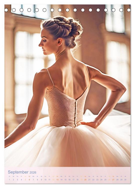 Produktbild: Mit Tutu und Spitzenschuhen Impressionen aus dem Ballett (Tischkalender 2026 DIN A5 hoch), CALVENDO Monatskalender