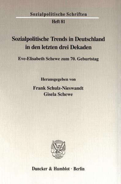 Produktbild: Sozialpolitische Trends in Deutschland in den letzten drei Dekaden.
