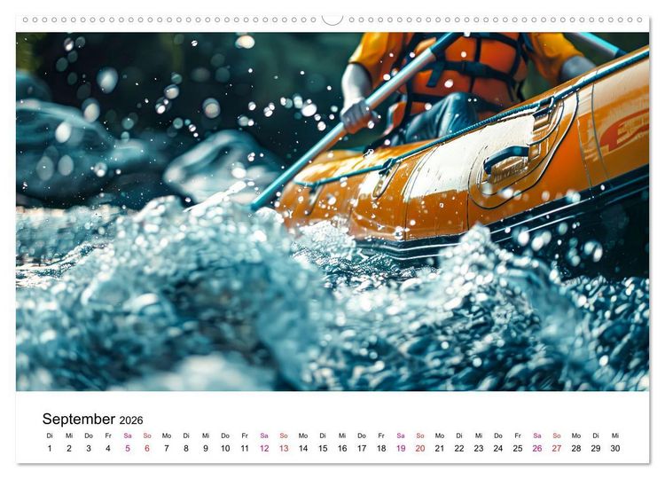 Produktbild: Rafting f&uuml;r Mutige (Wandkalender 2026 DIN A2 quer), CALVENDO Monatskalender