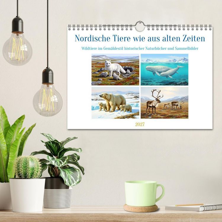 Produktbild: Nordische Tiere wie aus alten Zeiten (Wandkalender 2027 DIN A4 quer), CALVENDO Monatskalender