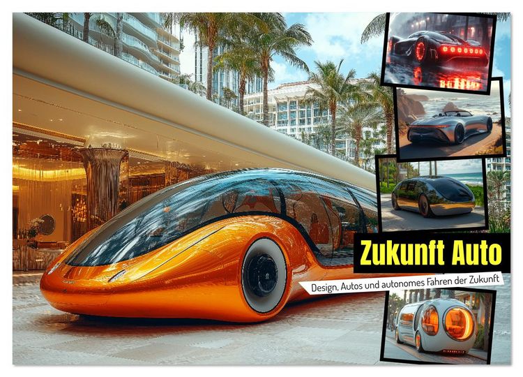 Produktbild: Zukunft Auto - Design, Autos und autonomes Fahren der Zukunft (Wandkalender 2026 DIN A2 quer), CALVENDO Monatskalender