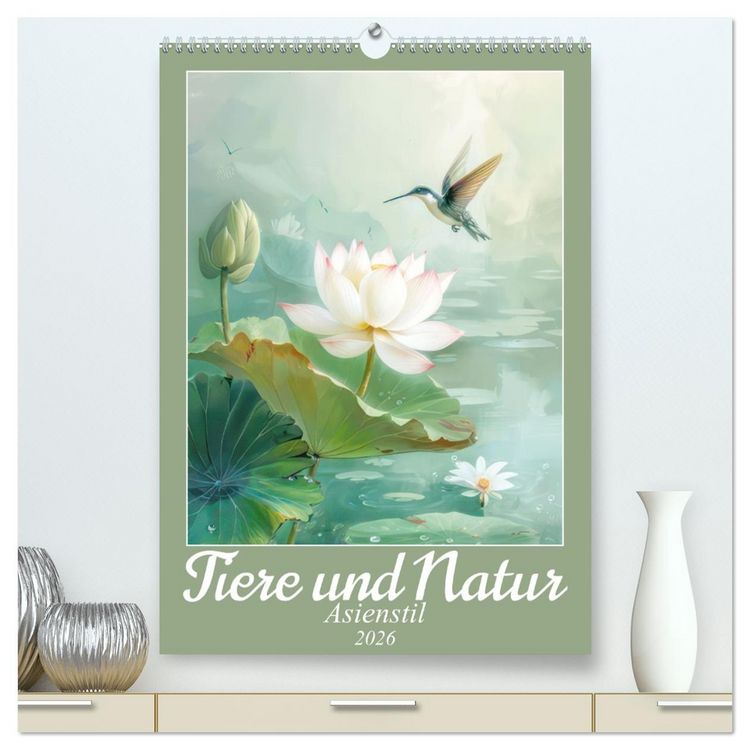 Produktbild: Tiere und Natur - Asienstil (hochwertiger Premium Wandkalender 2026 DIN A2 hoch), Kunstdruck in Hochglanz
