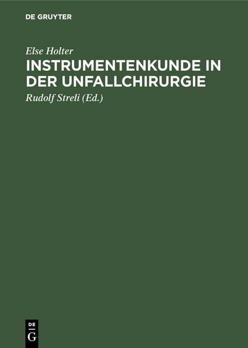 Produktbild: Instrumentenkunde in der Unfallchirurgie