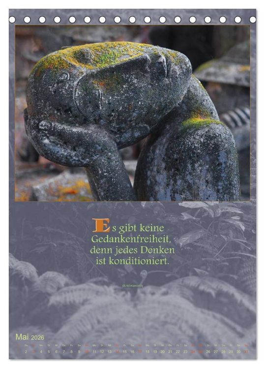 Produktbild: G&ouml;tter, D&auml;monen und Weisheiten aus Fernost (Tischkalender 2026 DIN A5 hoch), CALVENDO Monatskalender