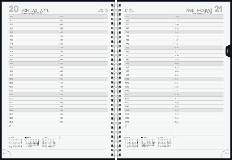 Produktbild: BRUNNEN 1078765907 Buchkalender Mod. 787 2027 A4, Kunststoff, schwarz