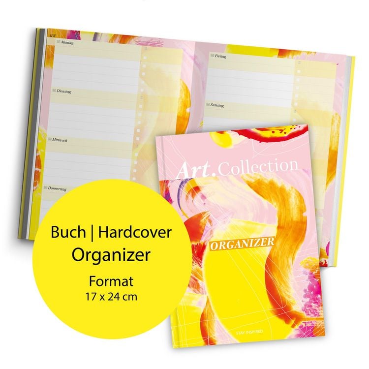 Produktbild: Terminplaner 2024/2025: Der ideale Terminkalender ohne Datum mit stabilem Hardcover. Organizer, Buchplaner aus der Art.Collection von Stay Inspired