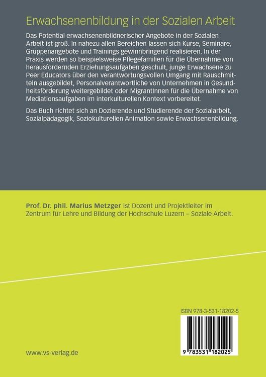 Produktbild: Erwachsenenbildung in der Sozialen Arbeit