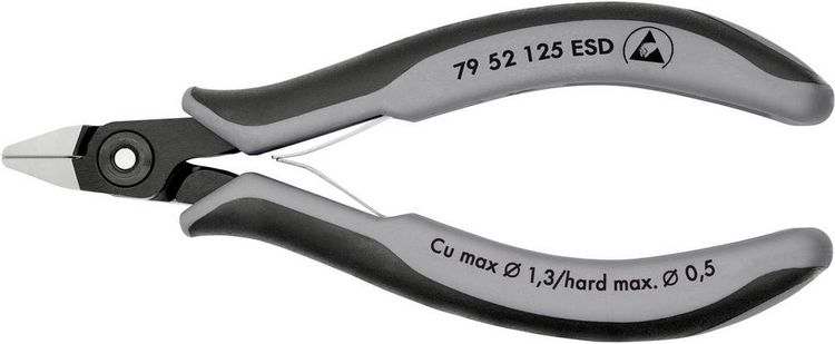 Produktbild: Knipex 79 52 125 ESD ESD Seitenschneider mit Facette 125mm