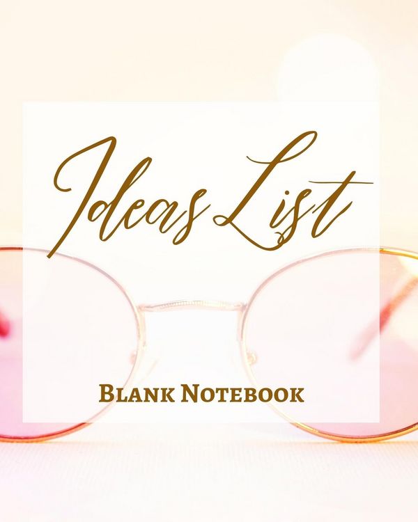 Produktbild: Ideas List - Blank Notebook - Write It Down - Pastel Rose Pink Gold Abstract Modern Minimalist Contemporary Design Fun