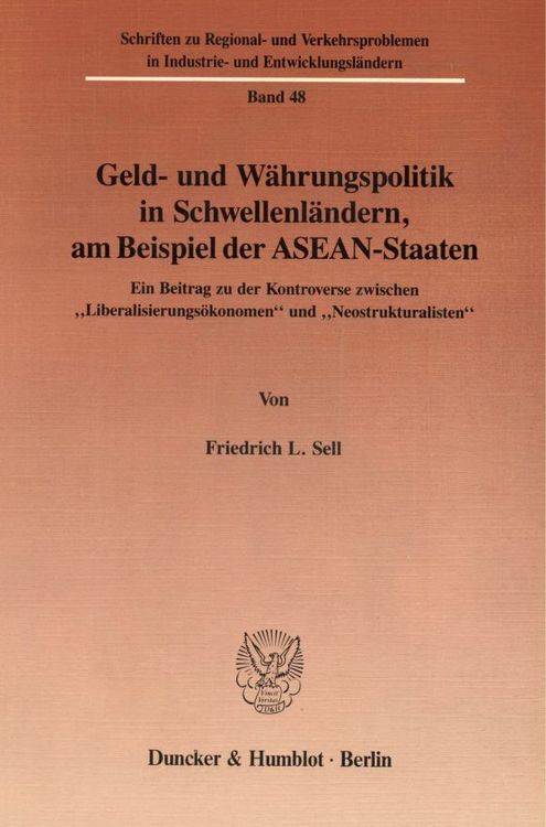 Produktbild: Geld- und W&auml;hrungspolitik in Schwellenl&auml;ndern, am Beispiel der ASEAN-Staaten.