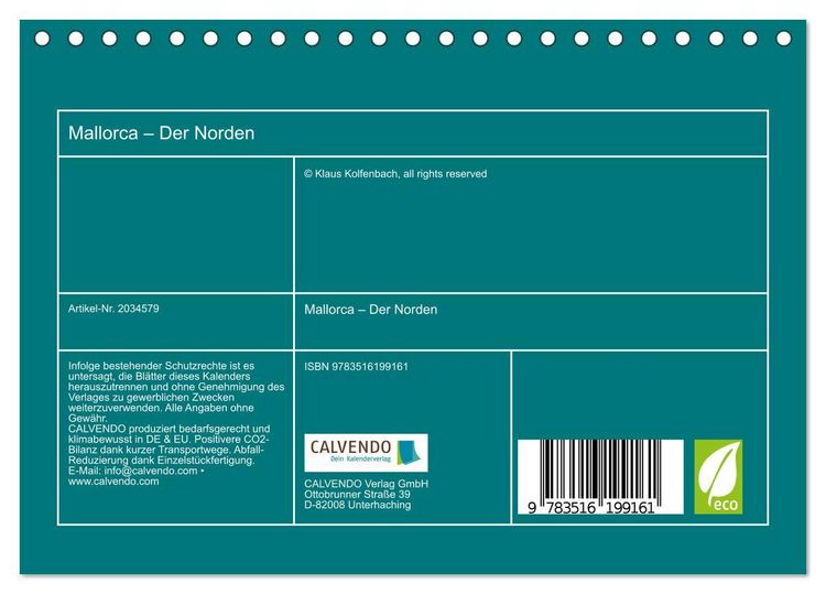 Produktbild: Mallorca &ndash; Der Norden (Tischkalender 2026 DIN A5 quer), CALVENDO Monatskalender