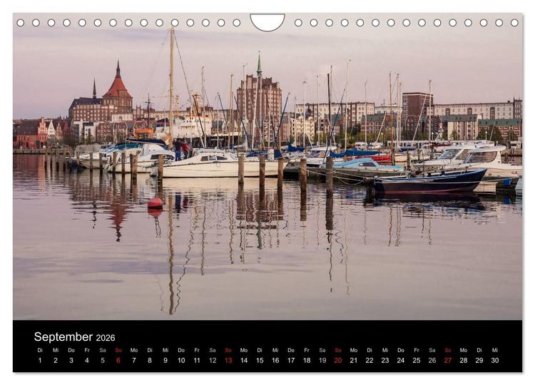 Produktbild: Unterwegs in der Hansestadt Rostock (Wandkalender 2026 DIN A4 quer), CALVENDO Monatskalender