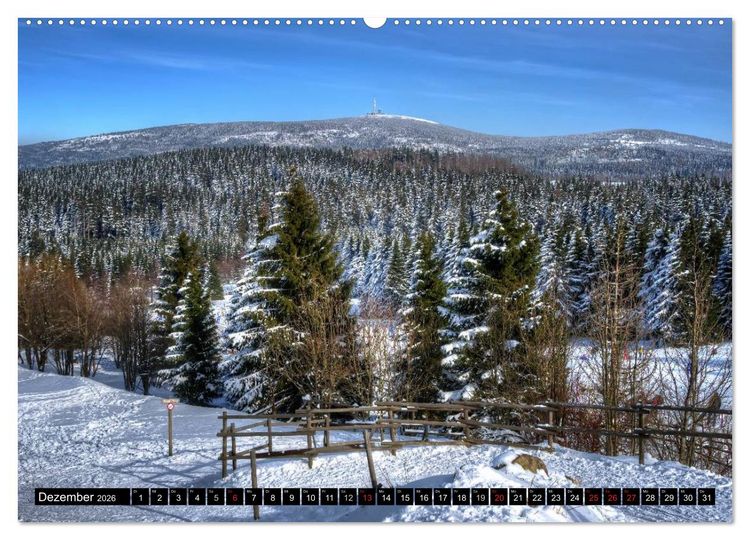 Produktbild: Harz Landschaften (hochwertiger Premium Wandkalender 2026 DIN A2 quer), Kunstdruck in Hochglanz