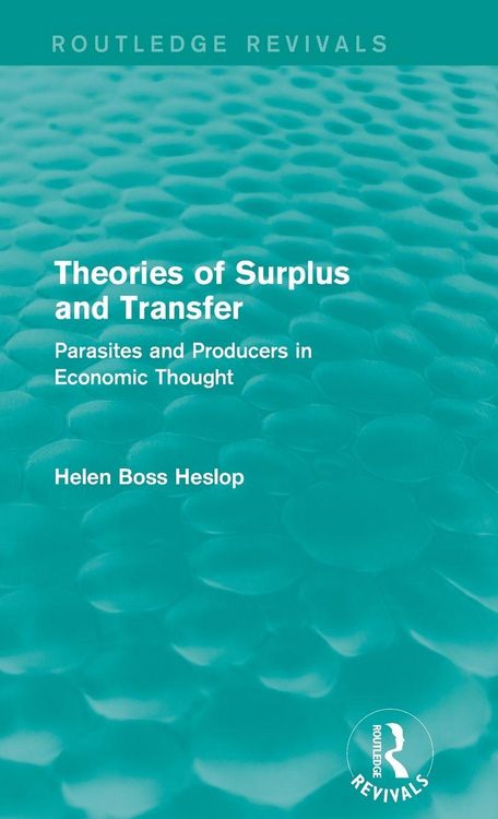 Produktbild: Theories of Surplus and Transfer (Routledge Revivals)
