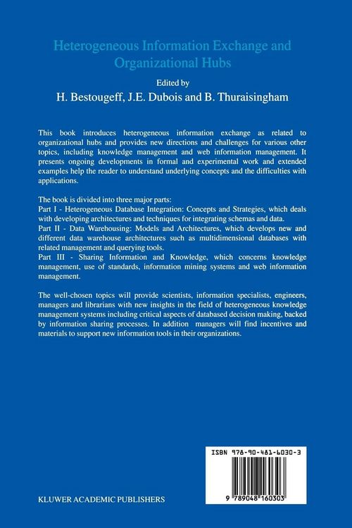 Produktbild: Heterogeneous Information Exchange and Organizational Hubs