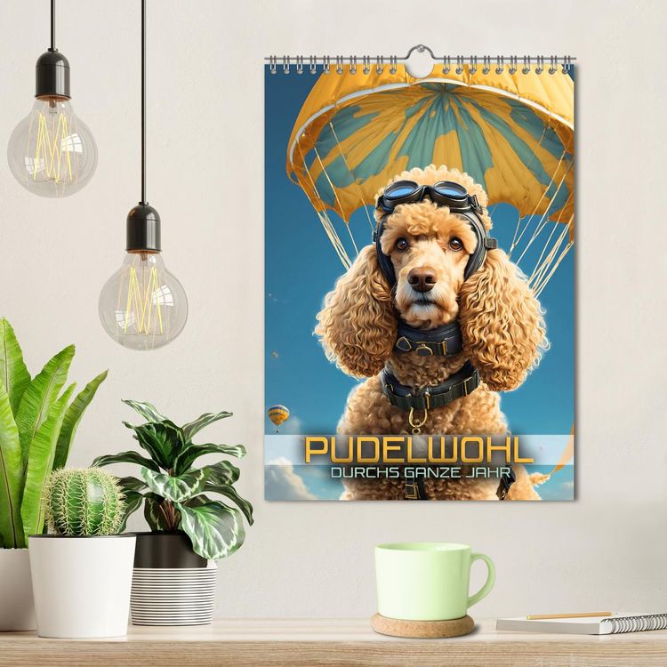 Produktbild: Pudelwohl durchs ganze Jahr (Wandkalender 2026 DIN A4 hoch), CALVENDO Monatskalender