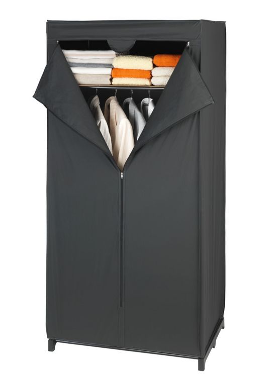 Produktbild: Kleiderschrank Mod. Deep Black mit Ablage, Gestell aus Metall