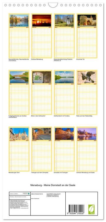 Produktbild: Familienplaner 2027 - Merseburg - Meine Domstadt an der Saale mit 5 Spalten (Wandkalender, 21 x 45 cm) CALVENDO