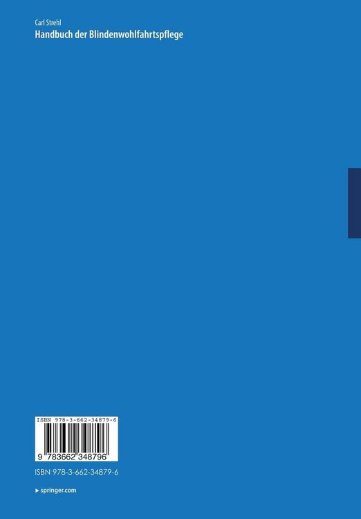 Produktbild: Handbuch der Blindenwohlfahrtspflege