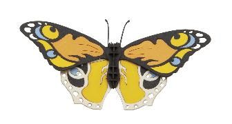 Produktbild: 3D Papiermodell. Schmetterling bunt