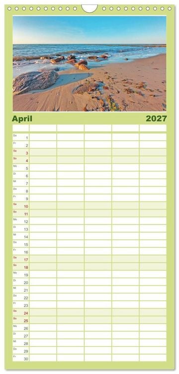 Produktbild: Familienplaner 2027 - Ostseebad K&uuml;hlungsborn. Erholung mit allen Sinnen mit 5 Spalten (Wandkalender, 21 x 45 cm) CALVENDO