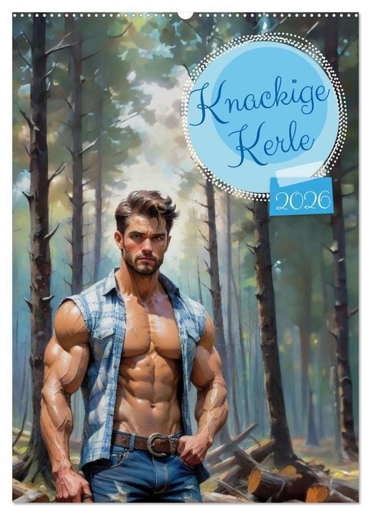 Produktbild: Knackige Kerle (Wandkalender 2026 DIN A2 hoch), CALVENDO Monatskalender