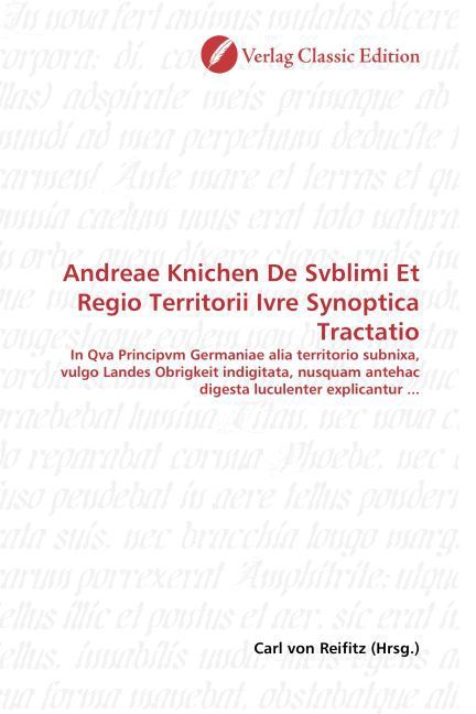 Produktbild: Andreae Knichen De Svblimi Et Regio Territorii Ivre Synoptica Tractatio