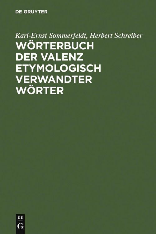 Produktbild: W&ouml;rterbuch der Valenz etymologisch verwandter W&ouml;rter