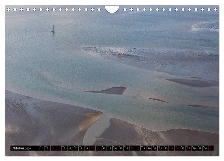 Produktbild: Das Wattenmeer von oben (Wandkalender 2026 DIN A4 quer), CALVENDO Monatskalender