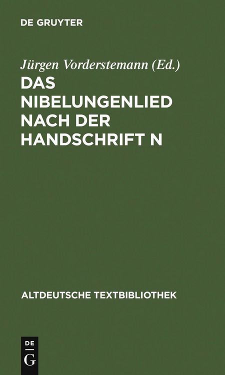 Produktbild: Das Nibelungenlied nach der Handschrift n