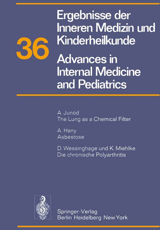 Produktbild: Ergebnisse der Inneren Medizin und Kinderheilkunde / Advances in Internal Medicine and Pediatrics