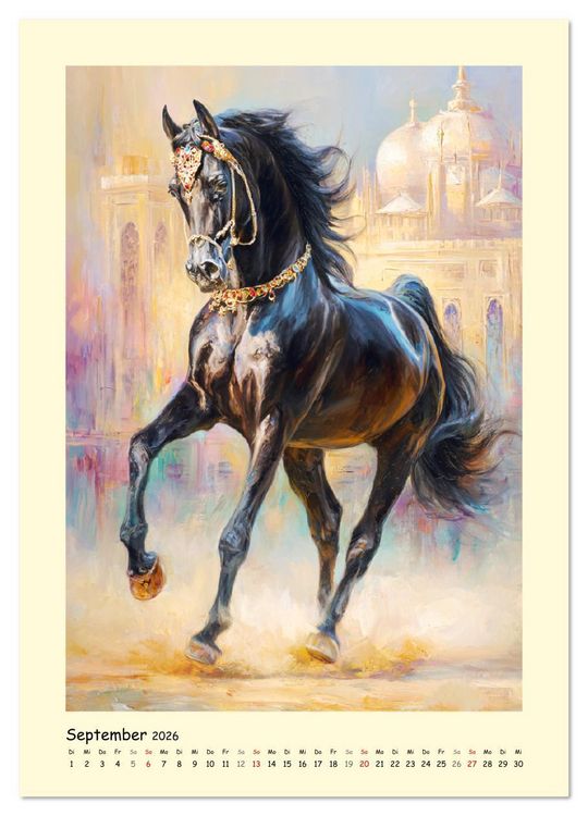 Produktbild: Seelen aus W&uuml;stengold. Anmut und Poesie der Araberpferde (Wandkalender 2026 DIN A4 hoch), CALVENDO Monatskalender