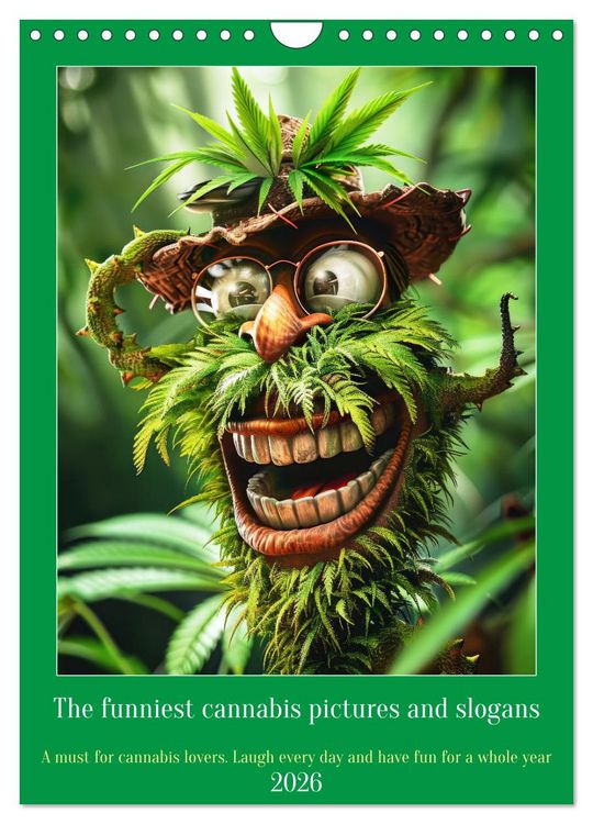Produktbild: The funniest cannabis pictures and slogans (Wall Calendar 2026 DIN A4 portrait), CALVENDO 12 Month Wall Calendar