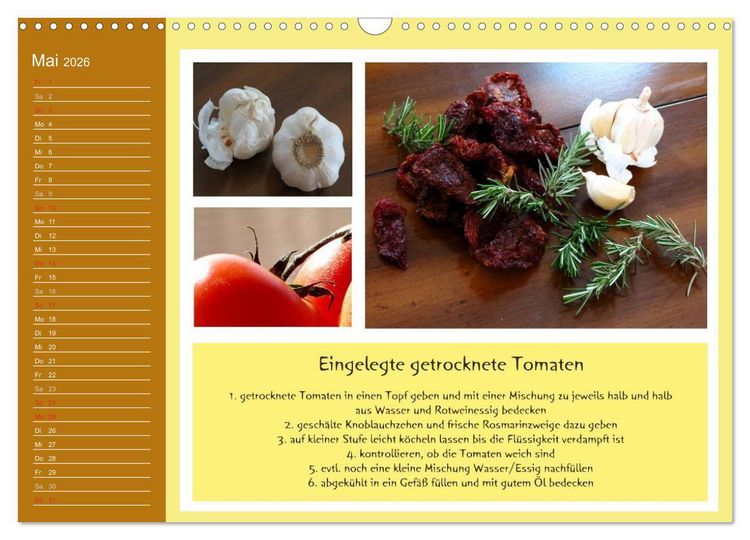 Produktbild: Meine Mallorca Rezepte (Wandkalender 2026 DIN A3 quer), CALVENDO Monatskalender
