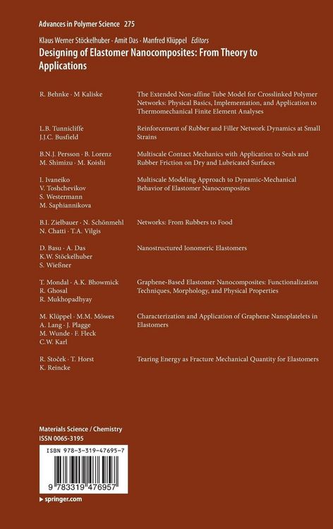 Produktbild: Designing of Elastomer Nanocomposites: From Theory to Applications