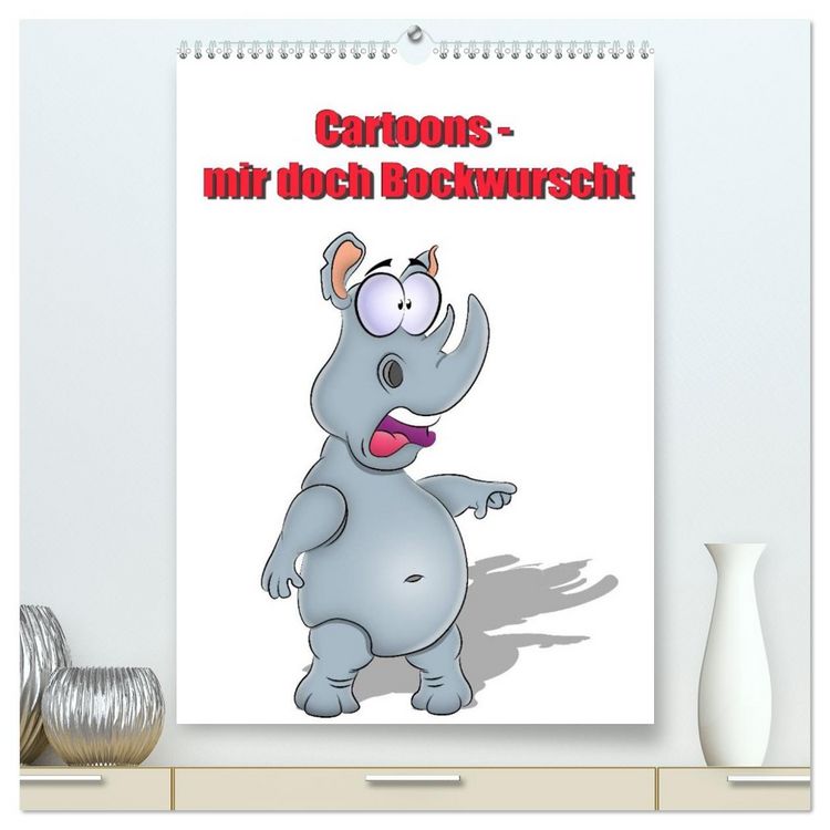Produktbild: Cartoons - mir doch Bockwurscht (hochwertiger Premium Wandkalender 2026 DIN A2 hoch), Kunstdruck in Hochglanz