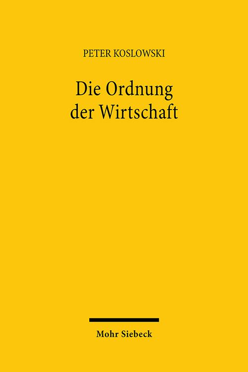 Produktbild: Die Ordnung der Wirtschaft