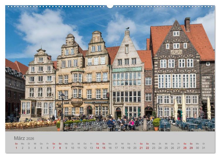 Produktbild: Hansestadt Bremen (hochwertiger Premium Wandkalender 2026 DIN A2 quer), Kunstdruck in Hochglanz