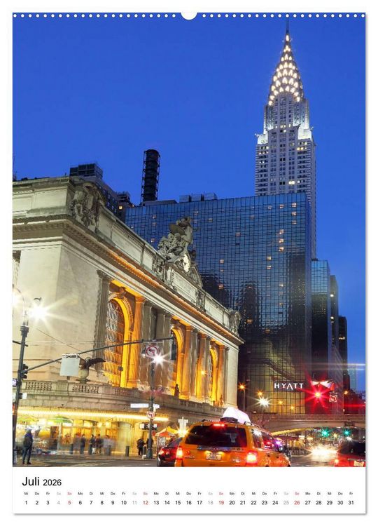 Produktbild: New Yorks architektonische Highlights (Wandkalender 2026 DIN A2 hoch), CALVENDO Monatskalender