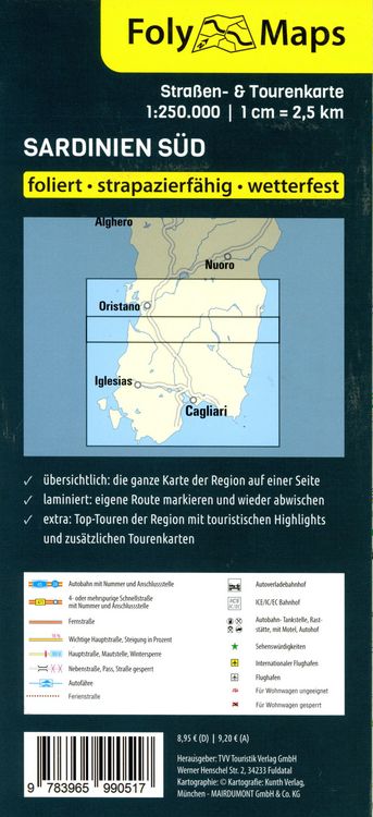 Produktbild: FolyMaps Sardinien S&uuml;d