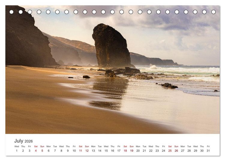 Produktbild: Fuerteventrua The volcanic island (Desk Calendar 2026 DIN A5 landscape), CALVENDO 12 Month DeskCalendar