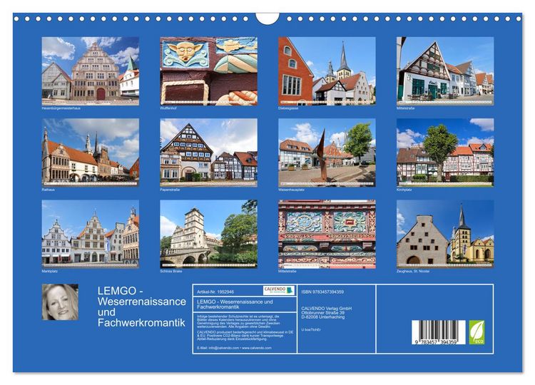 Produktbild: LEMGO - Weserrenaissance und Fachwerkromantik (Wandkalender 2026 DIN A3 quer), CALVENDO Monatskalender